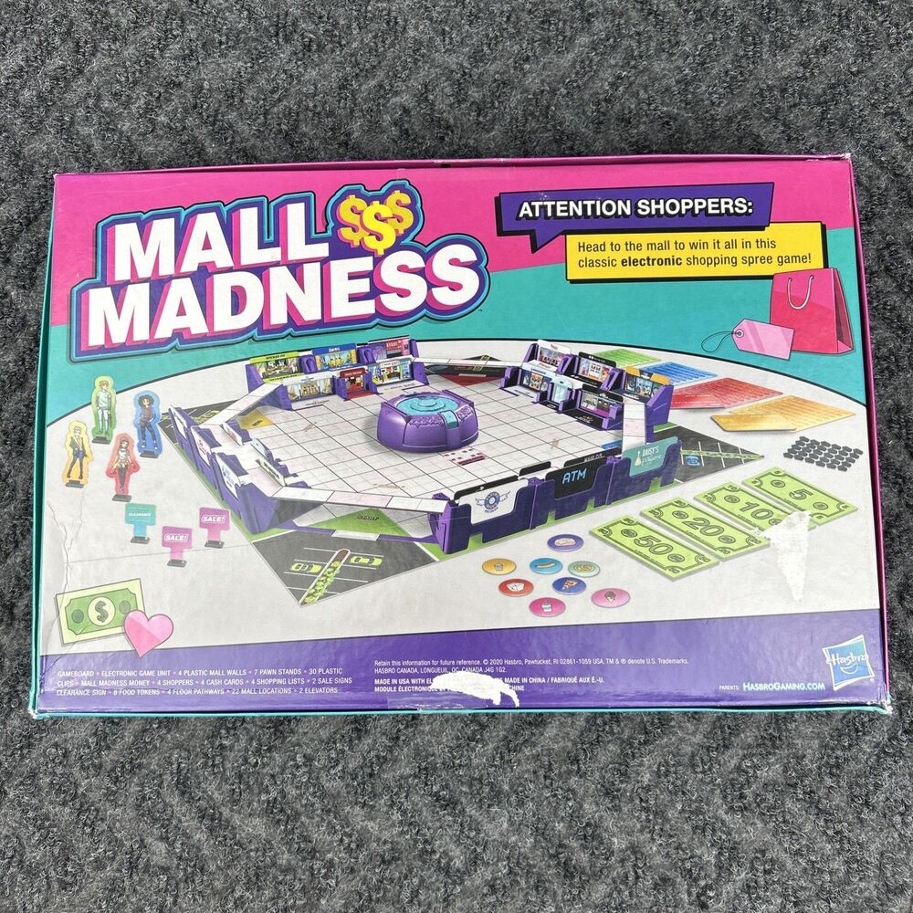 Mall Madness Electronic Board Game 2020 Hasbro The Classic Shopping Spree Game - Picture 11 of 15